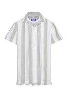 Jprccsummer Stripe Resort Shirt Ss Jnr Tops Shirts Short-sleeved Shirt...