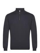 Extrafine Merino Half Zip Knit Tops Knitwear Half Zip Jumpers Navy S.T...