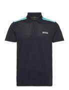 Paddytech Sport Polos Short-sleeved Navy BOSS