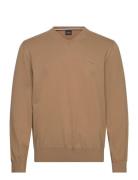 Pacello-L Tops Knitwear V-necks Brown BOSS