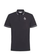 Ss Heritage Piped Polo Sport Polos Short-sleeved Black Original Pengui...