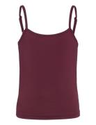 Rkbillie Sl Short Strap Top Tops T-shirts Sleeveless Burgundy Rosemund...