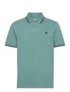 Millers River Tipped Pique Short Sleeve Polo Sea Pine Designers Polos ...