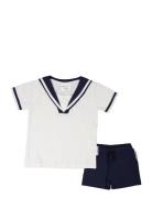 Sailor Set Baby Sets Sets With Short-sleeved T-shirt Multi/patterned G...