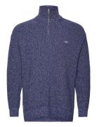 Twisted Yarn Hz Tops Knitwear Half Zip Jumpers Blue GANT