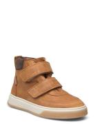 Shoes - Flat - With Velcro Høye Sneakers Brown ANGULUS