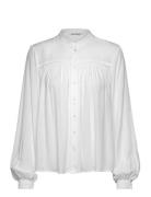 Sralori Shirt Tops Blouses Long-sleeved White Soft Rebels