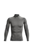 Ua Hg Armour Comp Mock Ls Sport T-shirts Long-sleeved Grey Under Armou...