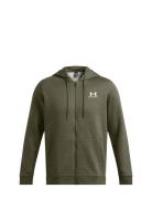 Ua Icon Fleece Fz Hood Sport Sweat-shirts & Hoodies Hoodies Khaki Gree...