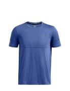 Ua Vanish Elite Seamless Ss Sport T-shirts Short-sleeved Blue Under Ar...