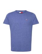 Tjm Slim Jaspe C Neck Tops T-shirts Short-sleeved Blue Tommy Jeans