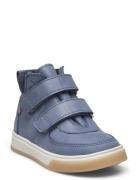 Shoes - Flat - With Velcro Høye Sneakers Blue ANGULUS