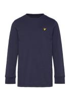 Plain Ls T-Shirt Tops Sweat-shirts & Hoodies Sweat-shirts Navy Lyle & ...