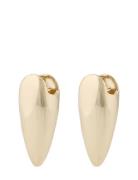 Aero Mid Ear Plain G Øredobber Smykker Gold SNÖ Of Sweden