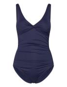 Panos Emporio Simi Solid Swimsuit Badedrakt Badetøy Navy Panos Emporio