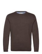 Basic Crewneck Knit Tops Knitwear Round Necks Brown Tom Tailor