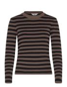 Objester Sli L/S Knit Pullover Noos Tops Knitwear Jumpers Brown Object