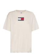 Tjw Rlx Melange Flag Tee Ext Tops T-shirts & Tops Short-sleeved Cream ...