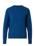 Freya Cotton/Cashmere Sweater Tops Knitwear Jumpers Blue Lexington Clo...