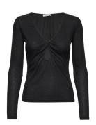 Meena Jadanna Top Tops T-shirts & Tops Long-sleeved Black Bzr