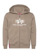 Basic Zip Hoody Designers Sweat-shirts & Hoodies Hoodies Beige Alpha I...