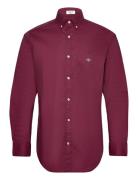 Reg Poplin Shirt Tops Shirts Casual Burgundy GANT