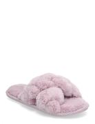 Willow Braided Fake Fur Slipper Slippers Tøfler Pink Hunkemöller