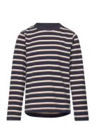 T-Shirt Ls Stripe Tops T-shirts Long-sleeved T-shirts Black En Fant