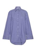 Pavia Stripe Shirt Tops Shirts Long-sleeved Blue Rosemunde