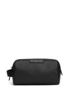 Th Monogram Med Washbag Toalettveske Black Tommy Hilfiger