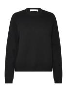 Slfana Ls Knit O-Neck Noos Tops Knitwear Jumpers Black Selected Femme