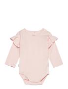 Baby Frilla Bodysuit Bodies Long-sleeved Pink Gugguu