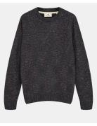 Aksune Space Yarn Crew Neck Tops Knitwear Round Necks Black Anerkjendt