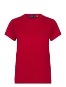 Cotton Jersey Crewneck Tee Tops T-shirts & Tops Short-sleeved Red Polo...