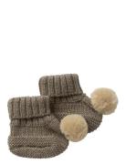 Nbfwrilla Wool Knit Slippers W/Dot Tøfler Innesko Brown Name It