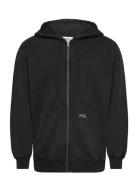 Patch Zip Hood Tops Sweat-shirts & Hoodies Hoodies Black Stan Ray