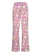 Pant Jersey Str Flower Pyjamasbukser Pysjbukser Pink Hunkemöller