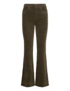 Pzsally Uhw Pant Bottoms Jeans Flares Khaki Green Pulz Jeans