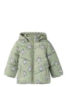 Nmfmay Puffer Jacket Aop Fôret Jakke Green Name It