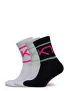 Tennis Sock 3Pk Sport Socks Regular Socks Multi/patterned Kari Traa