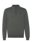 Classic Knitted Shirt Ls Tops Polos Long-sleeved Green Fred Perry