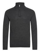 Bs Pelle Regular Fit Knitwear Tops Knitwear Half Zip Jumpers Grey Bruu...