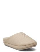 Th Embroidered Basics Slipper Slippers Tøfler Beige Tommy Hilfiger