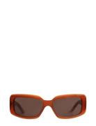 Alain Red Brown Firkantede Solbriller Brown Corlin Eyewear