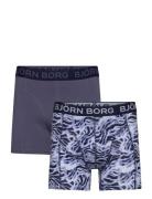 Cotton Stretch Boxer 2P Boksershorts Navy Björn Borg