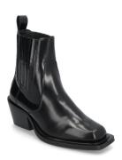 Denver Black Leather Ankle Boots Shoes Boots Ankle Boots Ankle Boots W...