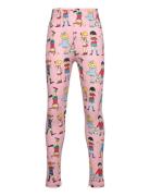 Pippi And Friends Leggings Bottoms Leggings Pink Martinex