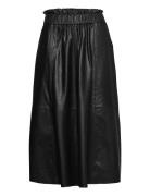 Deadep Long Skirt Knelangt Skjørt Black DEPECHE