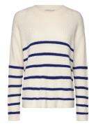 Pullover With Stripes Tops Knitwear Jumpers White Tom Tailor