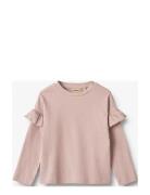 T-Shirt L/S Belinda Tops T-shirts Long-sleeved T-shirts Pink Wheat